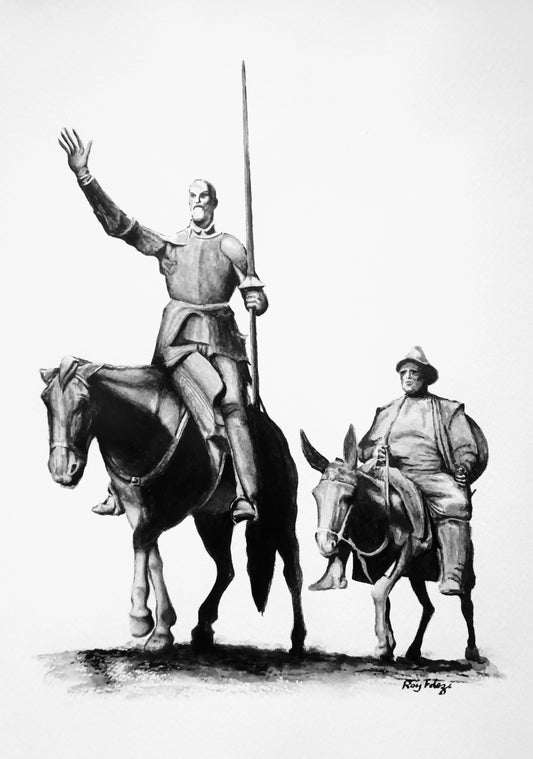 Quixote y Panza.